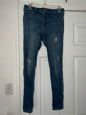 Hollister advanced stretch high rise Med Blue Jean legging size 5S W27 L26